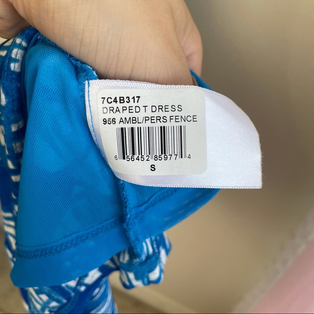 Tracy Reese Draped T Dress Sleeveless Blue - Picture 12 of 13